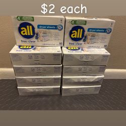All Free & Clear Dryer Sheets 