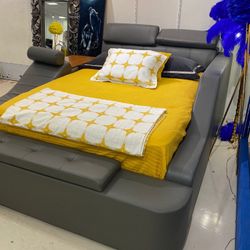 Leather Transformer Bedframe (Gray Or Black)