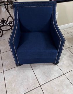 Accent Emery Blue Chair- Good Condition