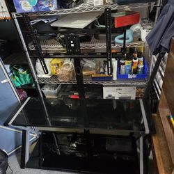 Tv Stand With 2 Shelves
