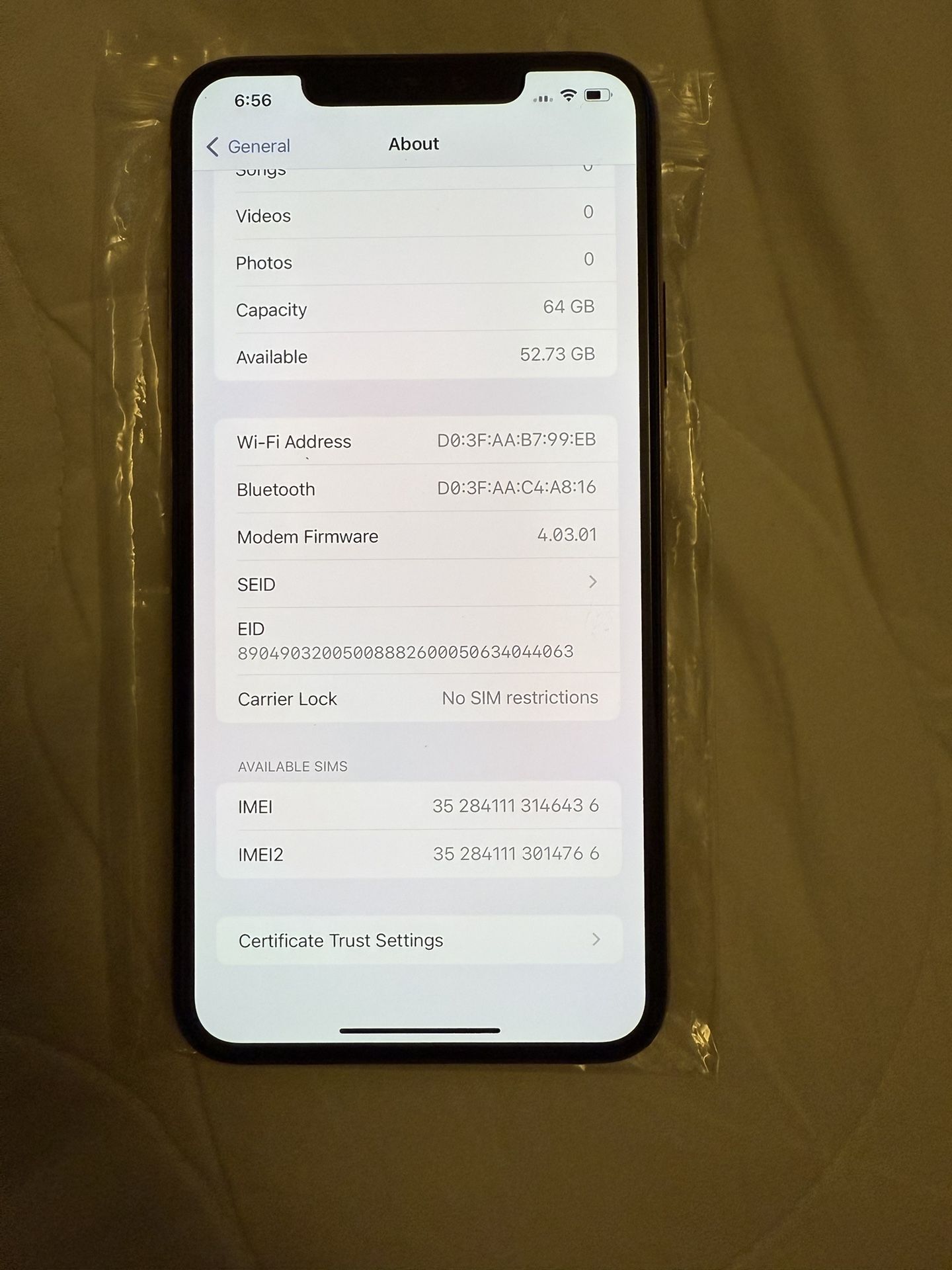 Apple iPhone 11 Pro Max 64GB Memory Gold Read Description 