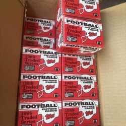 1989 Topps Traded Football Card Set From Sealed Case Aikman Barry Sanders Rookie Cards
