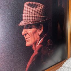 Alabama Football Coach Paul “Bear” Bryant Painting In Frame