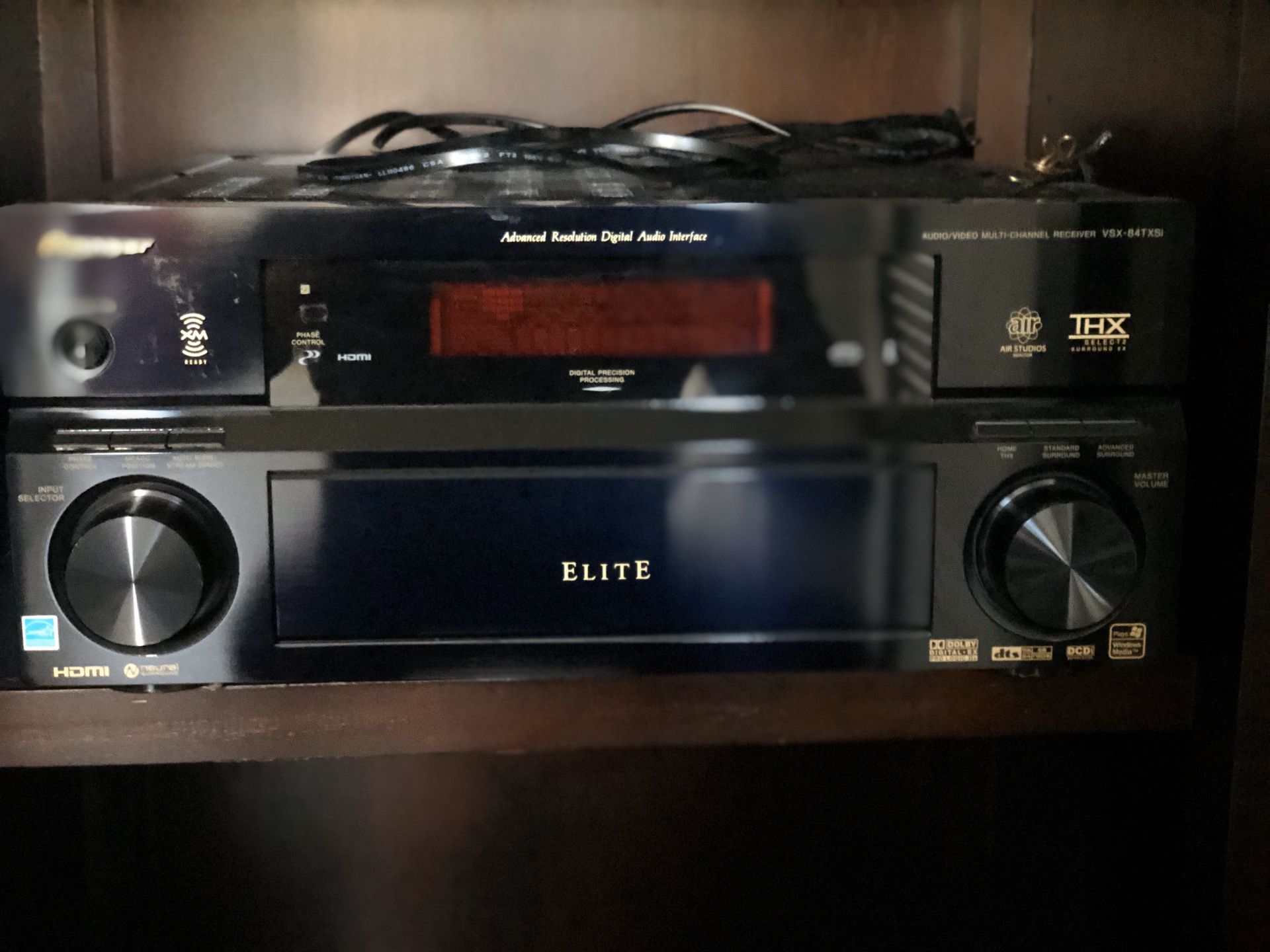 Pioneer elite receiver + Home theater (Definitive speakers)