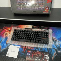 New Redragon K552 Mechanical Gaming Keyboard, 87-Key Compact, LED Gaming Keyboard W/ Red Switches, Anti-Ghosting, Metal Frame for PC Gaming & Typing, 