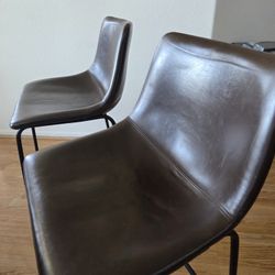 $50 - High Top Genuine Leather Chairs - Target