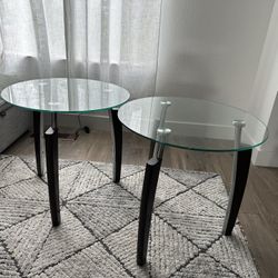 Side Tables (Glass Top)