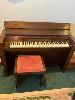 Rare Vintage Art Deco Hardman Peck “Minipiano” Compact Piano & Bench