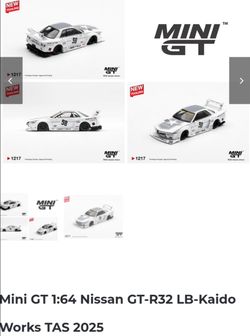 Mini GT 1:64 Nissan GT-R32 LB-Kaido Works TAS 2025