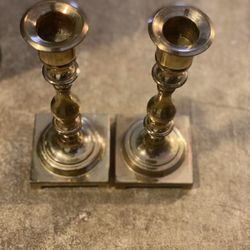 Vintage Elegant Baldwin Brass Candlesticks