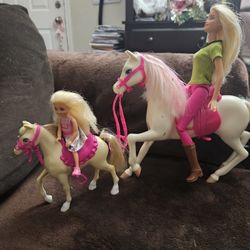 Barbie Y Chealse Con Caballos 