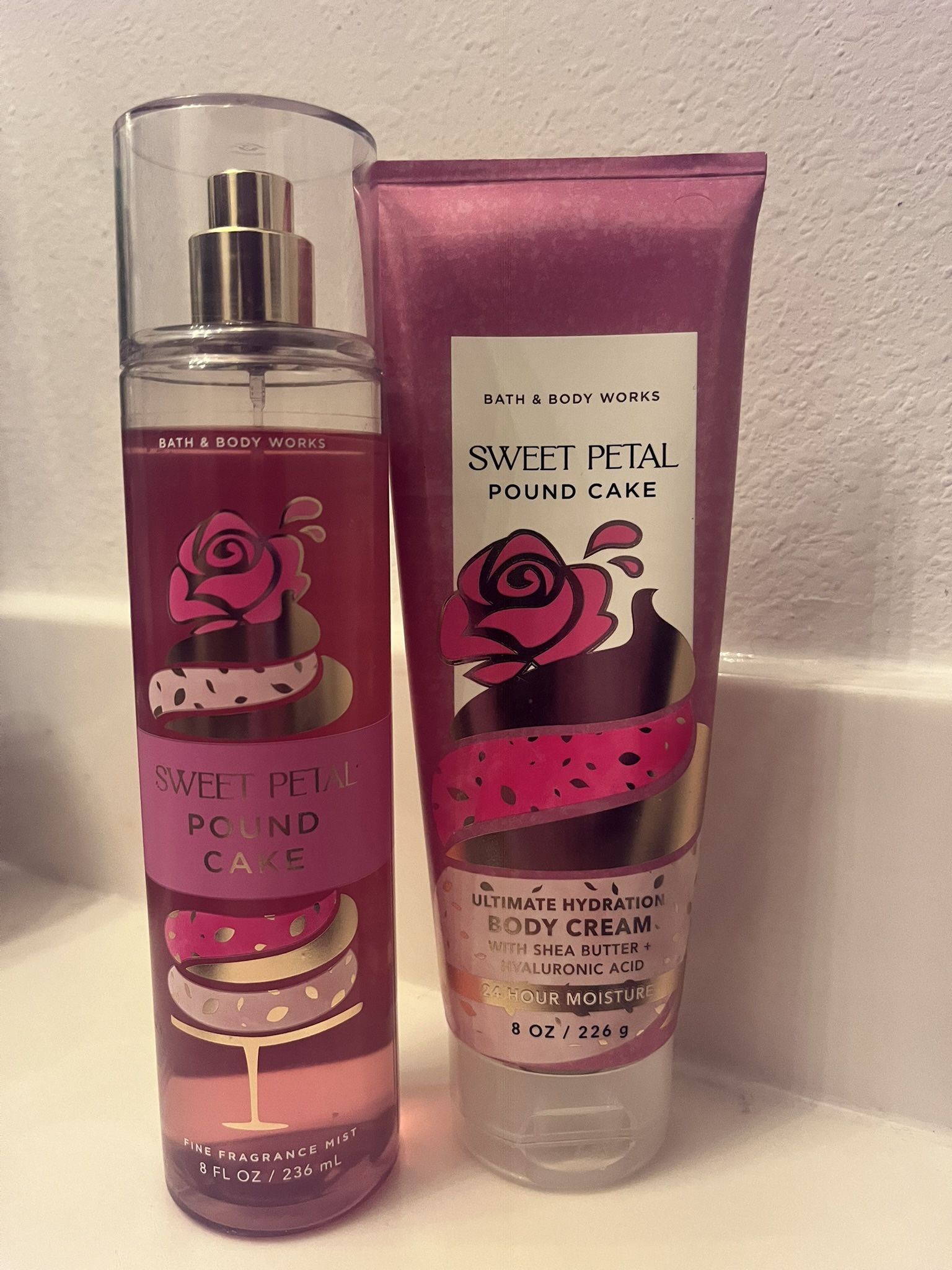 Bath and Body Works Sweet Petal Pound cake Set
