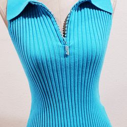2 Sleeveless Business/Casual Rich Stretchy Material Blouses size Woman's Petite Medium$5 for Both 