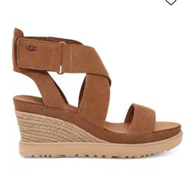 UGG  Ankle-Strap Platform Wedge Sandals