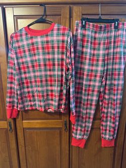 Red Plaid Pajama Set Top and Pants