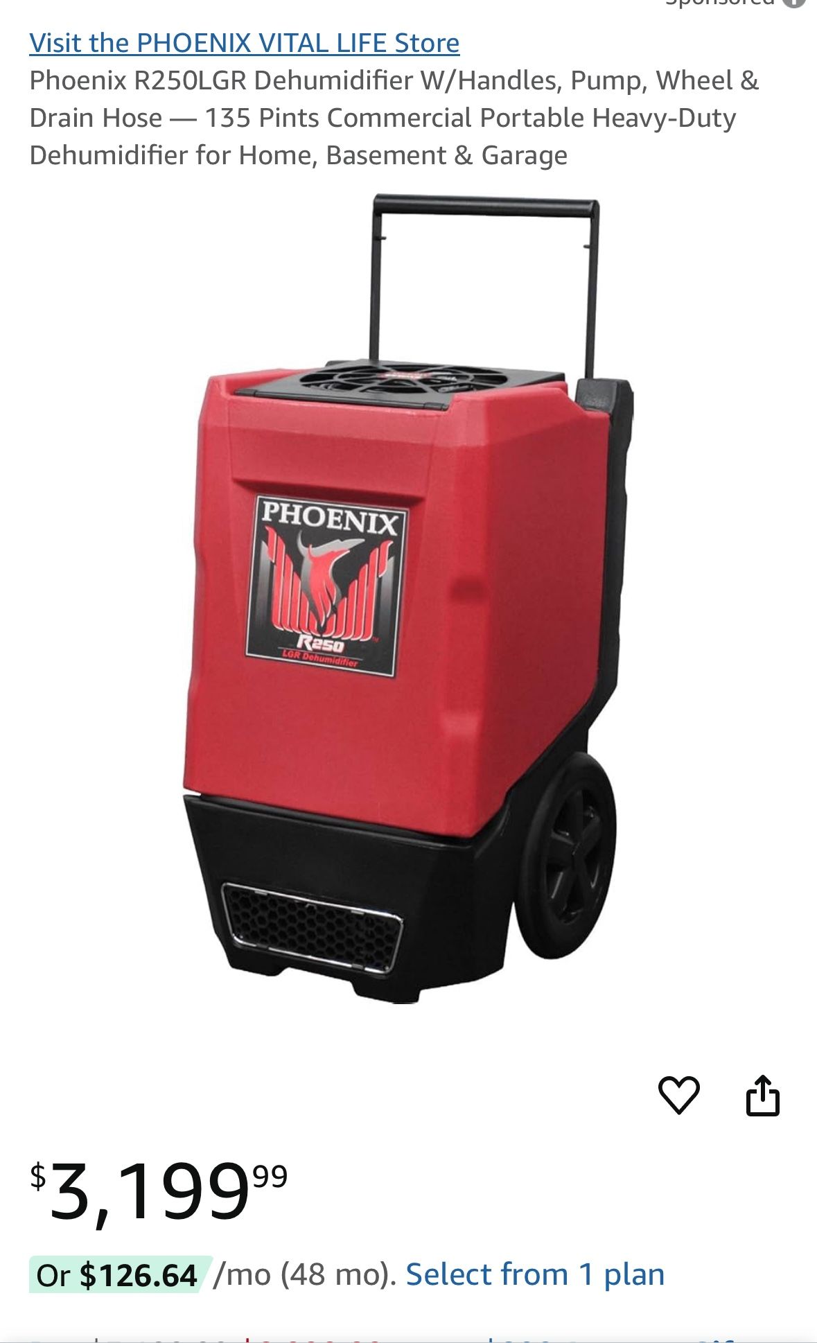 Phoenix Portable Dessicant Dehumidifier D385