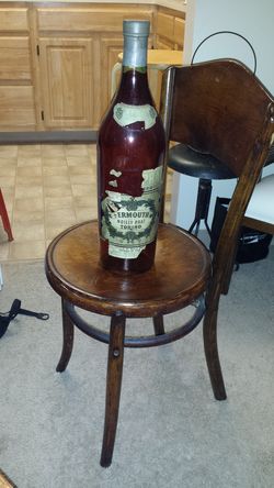 Rare late 1800's Vermouth advertising display bottle 19"