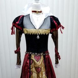 Queen of Hearts Vtg Costume Dress M