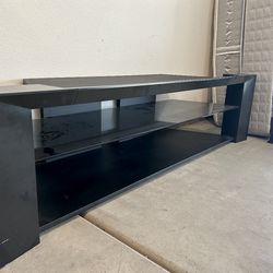 Media Stand w/ Glass Shelving 