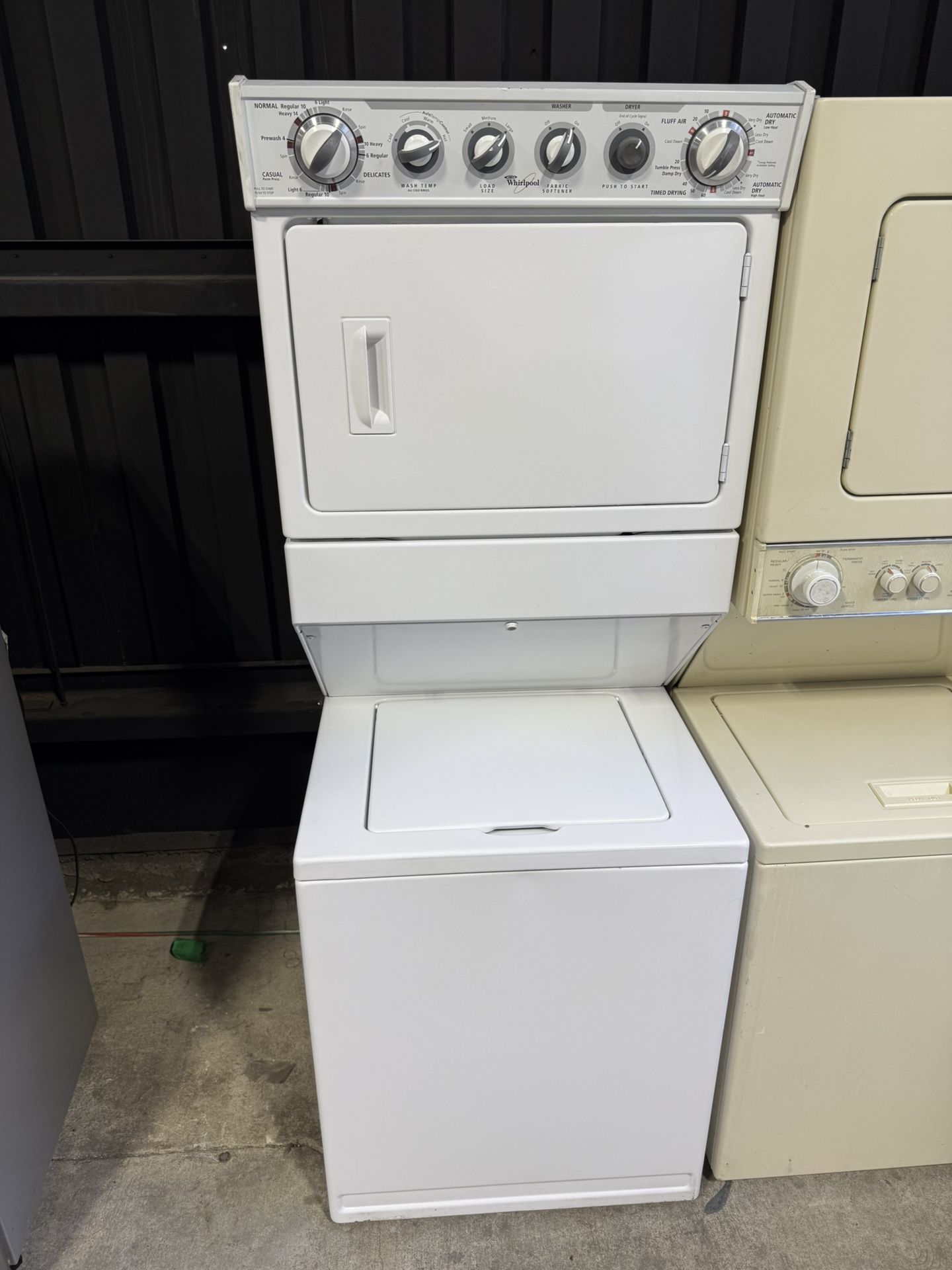 Whirlpool gas stackable washer and dryer