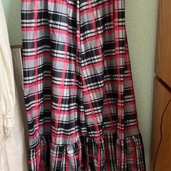 Navy blues and purple checkered skirt old-fashioned