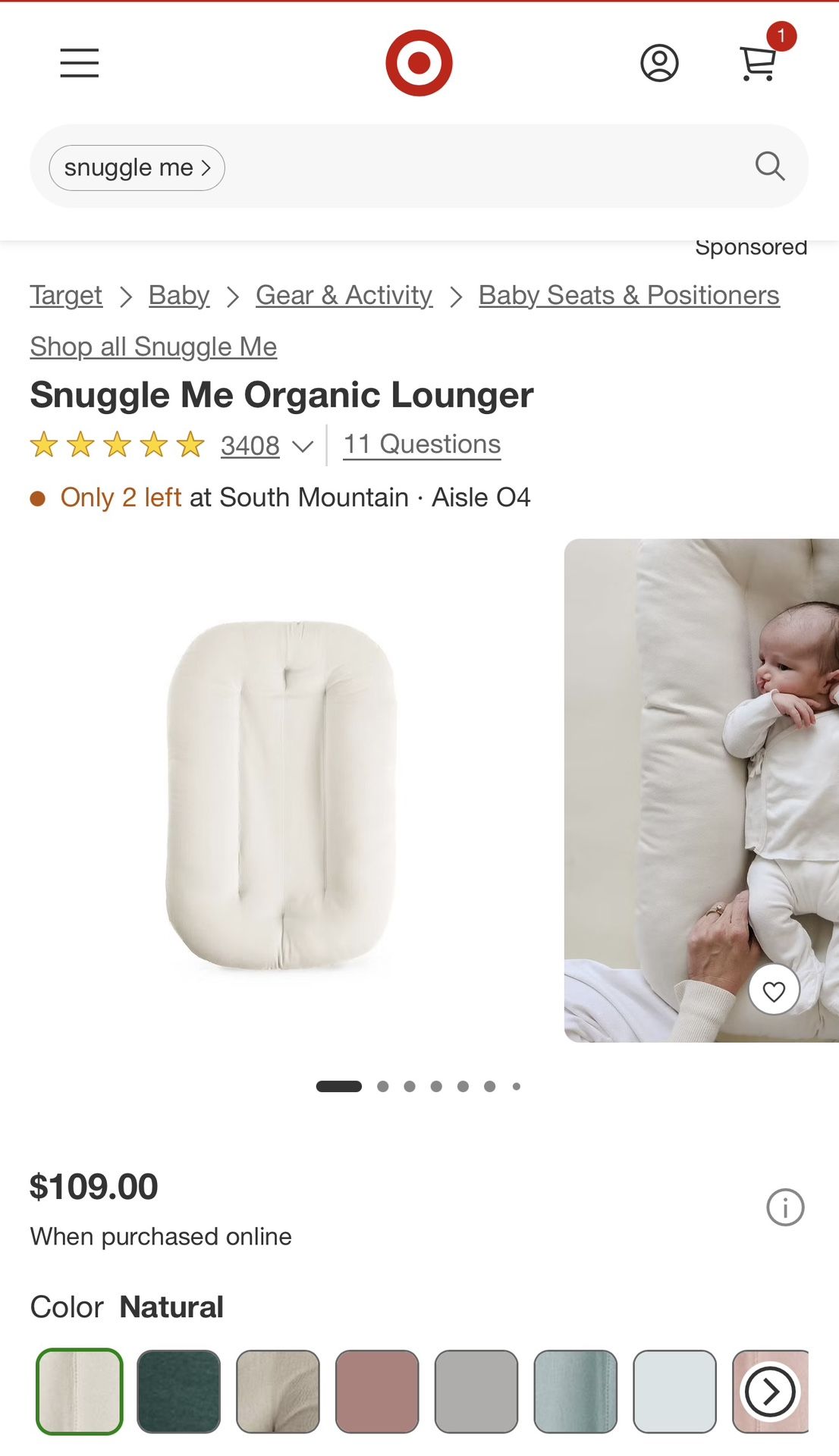 Snuggle Me Organic Lounger