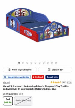 Spidy and Friends Toddler Bed