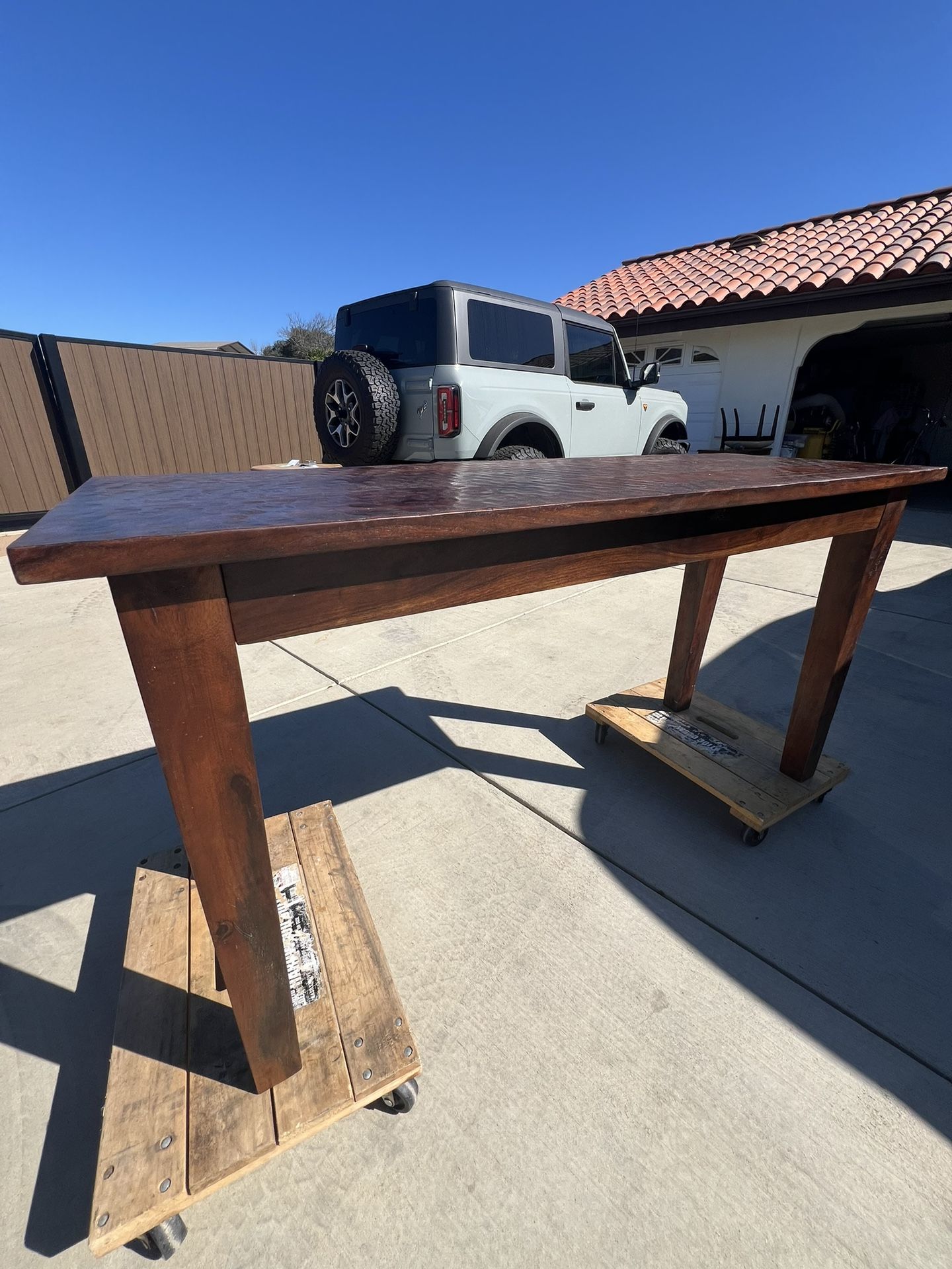 Dark Walnut Wood Table