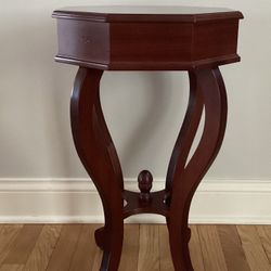 Wooden Accent Side Table Octagon Shape For Home Decor 