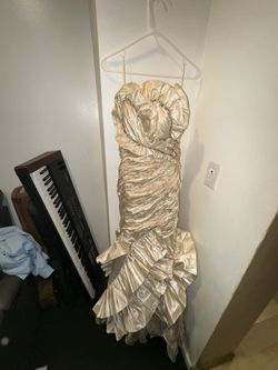 Gold Couture Evening Gown 