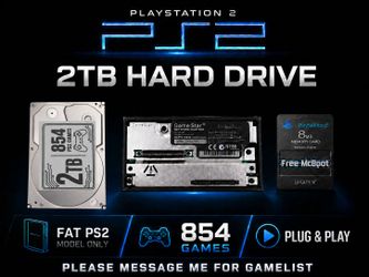PS2 FAT Upgrade Kit • Loaded 2TB Hard Drive