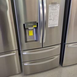LG STAINLESS STEEL 4 DOOR FRENCH DOOR 28 CB FT OPEN BOX ITEM 56EVJ