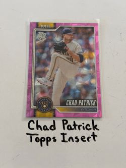 Chad Patrick Milwaukee Brewers Pitcher Topps Short Print Insert Card.