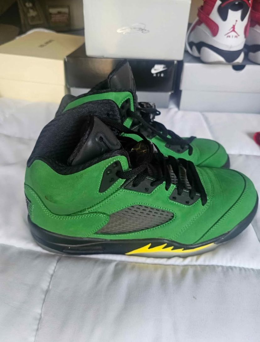 Retro 5 Green Apple Size 10