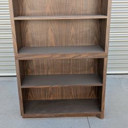 Wood Bookshelf With Fixed Shelves 