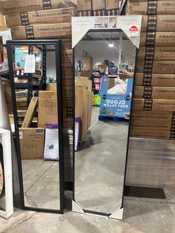 Over the door mirror black 14.81” x 50.75” Room essentials brand