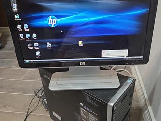 HP Desktop Tower with HP w1907 Monitor