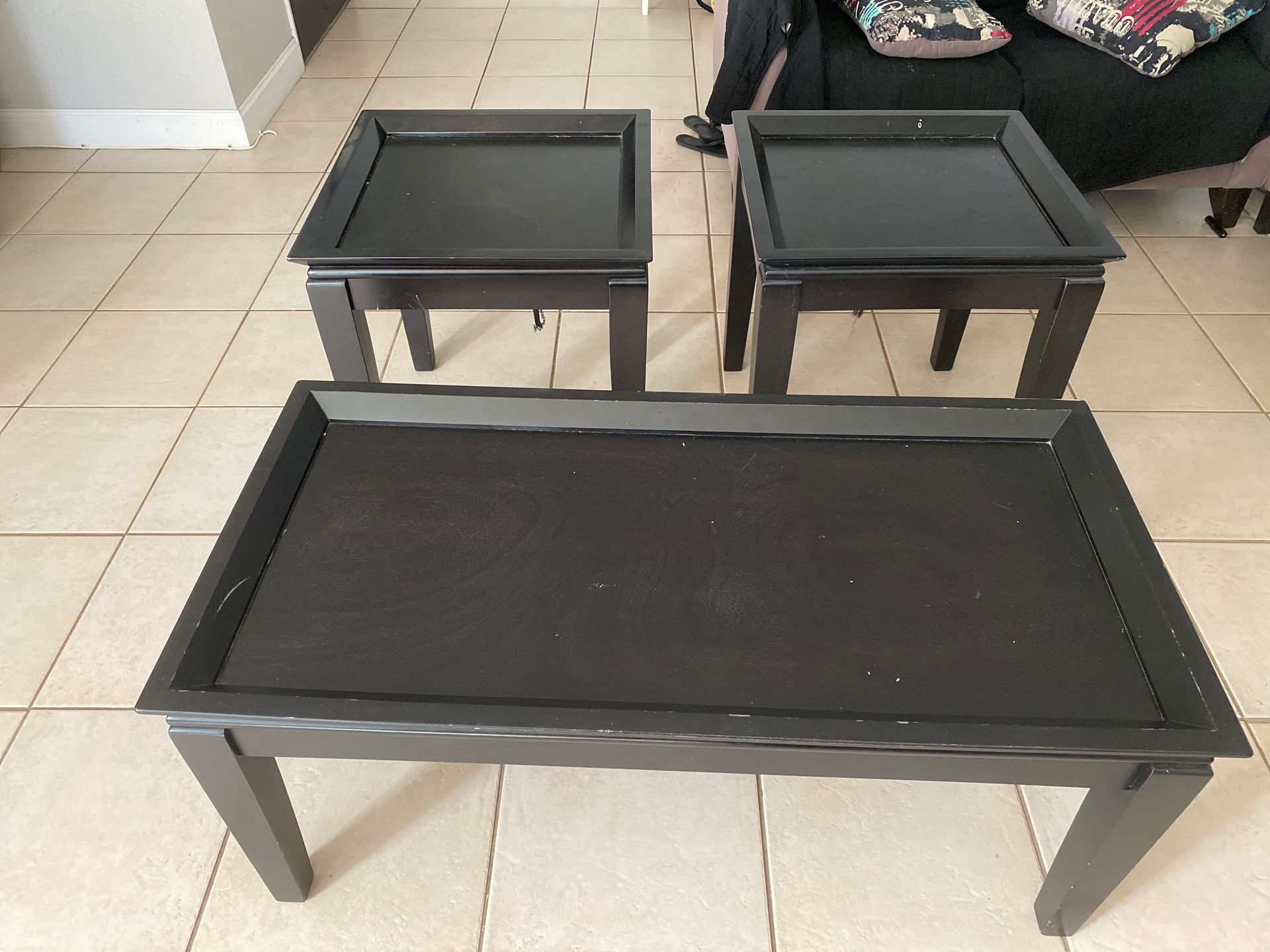 Coffee table and end table