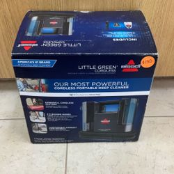 BISSELL LITTLE GREEN CORDLESS PORTABLE CARPET & UPHOLSTERY DEEP CLEANER.