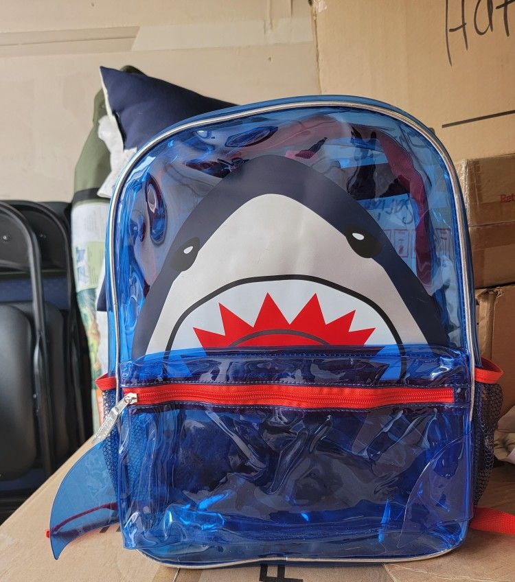 Blue See Through Backpack Brand New