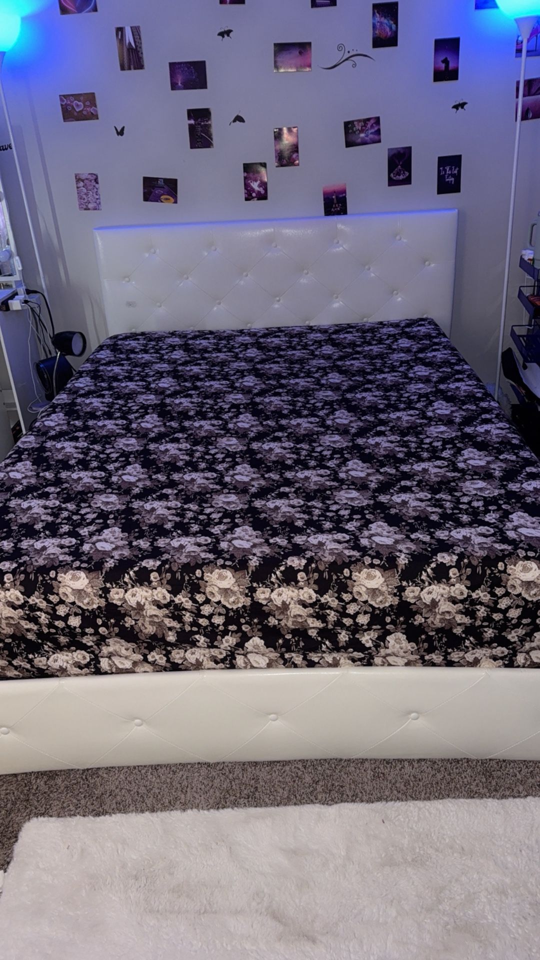 Queen Size Bed Frame and Mattress