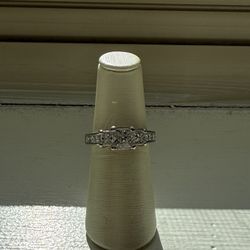 Engagement Ring 14k White Gold 