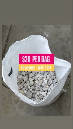 White 3/4 bagged