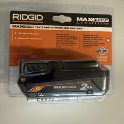 Ridgid 18v 2Ah Lithium Ion Battery 3 Pack BRAND NEW