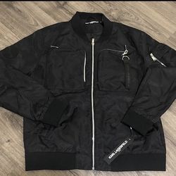 Men's Jacket Medium Karl Lagerfeld Bomber Chamarra 