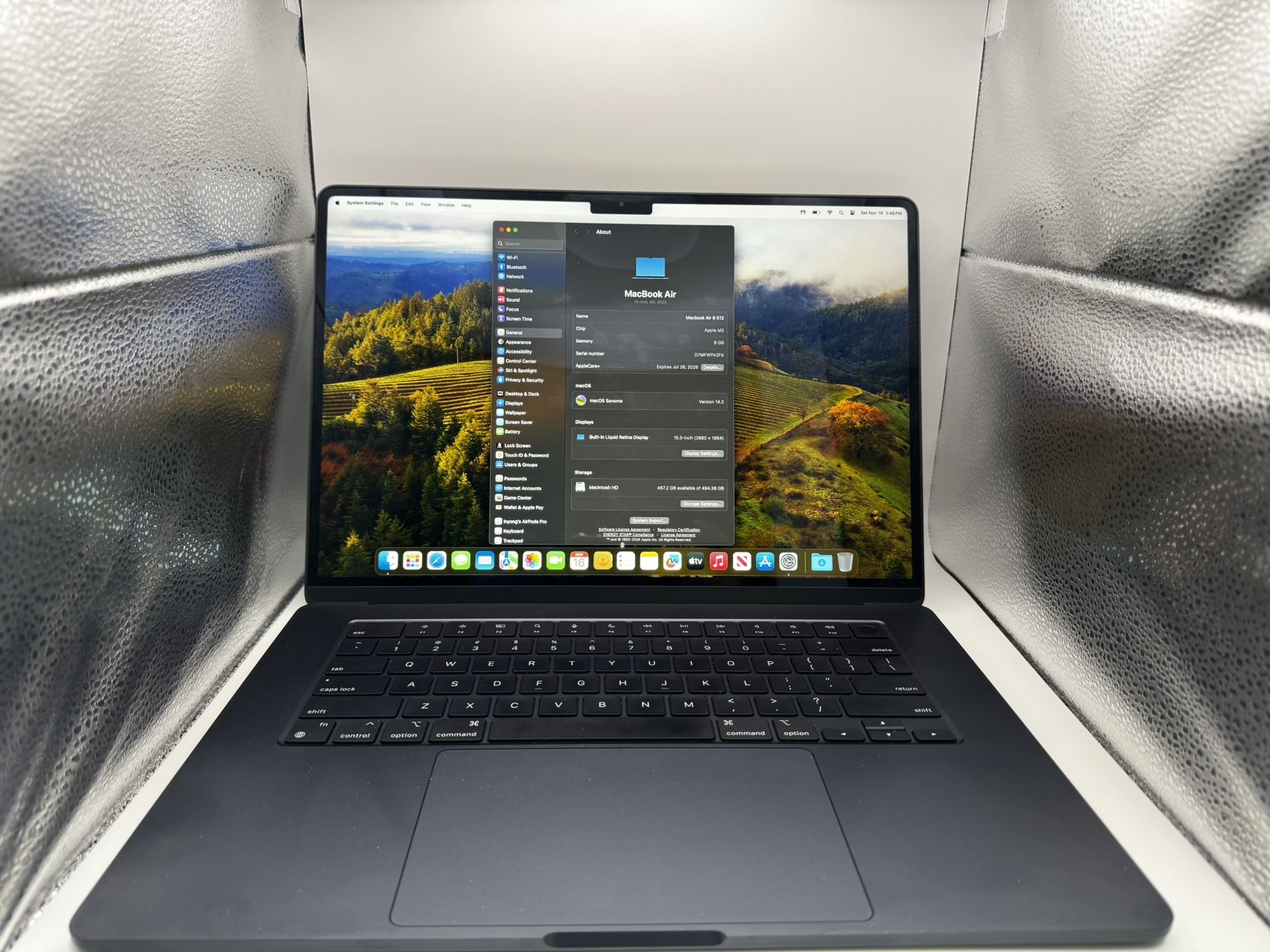 MacBook Air 15 Inches M2 With AppleCare 2026 8GB 512 SSD