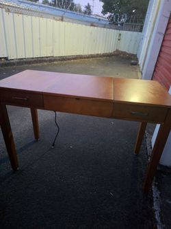 Vintage Mid-Century Modern Lift-Top Vanity Desk