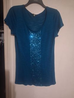 Sequined Tee Sz S