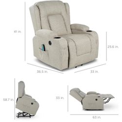 Recliner With Heater and Massager 