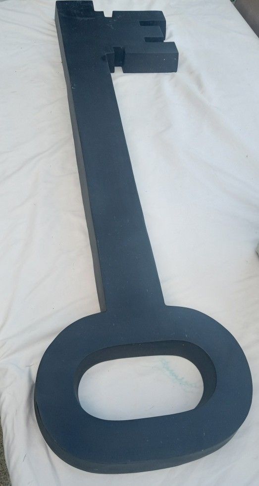 HUGE POTTERY BARN METAL KEY WALL DECOR